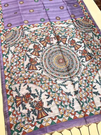 Colorful traditional fabric with intricate patterns on a white background