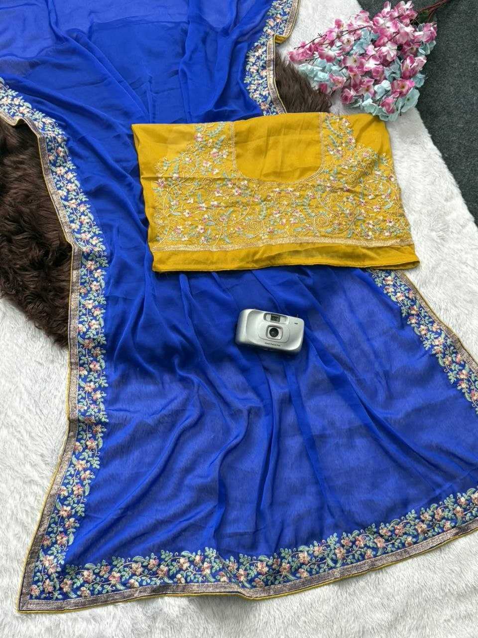 blue saree